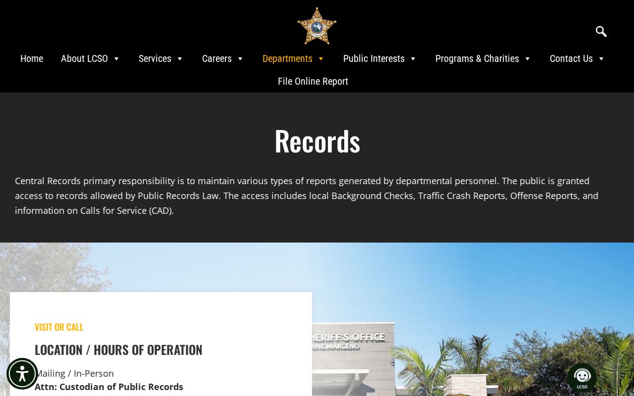 Lee County release records request channels